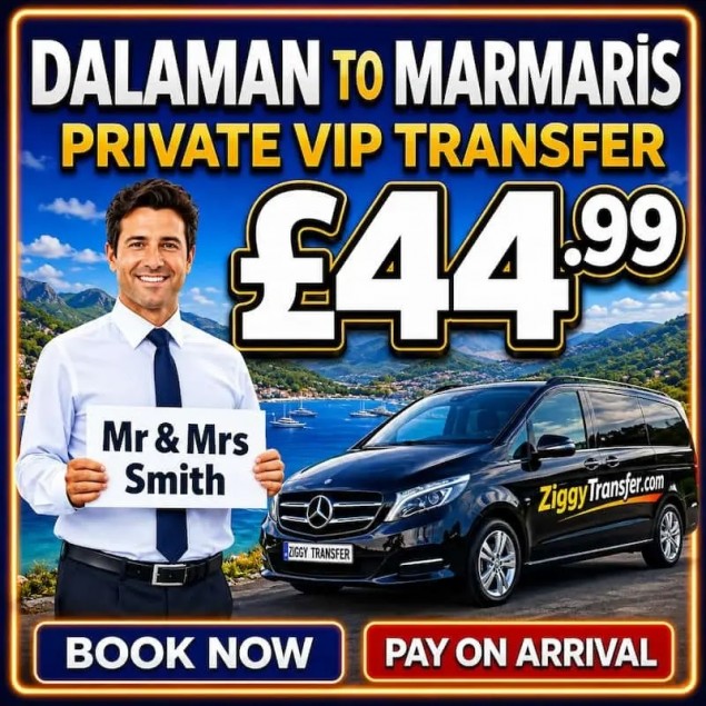 Taxi from Dalaman Airport to Marmaris Aurasia Beach Hotel